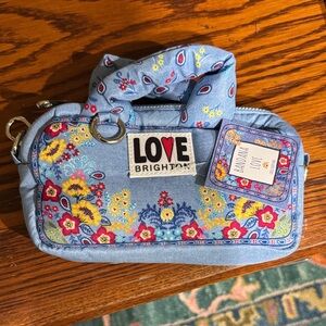 Brighton Blue Floral Love Bag NWT